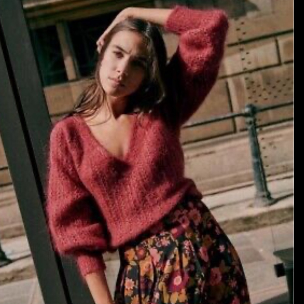New with Tags La Maille Sézane XXS Rosa Jumper- Rosewood